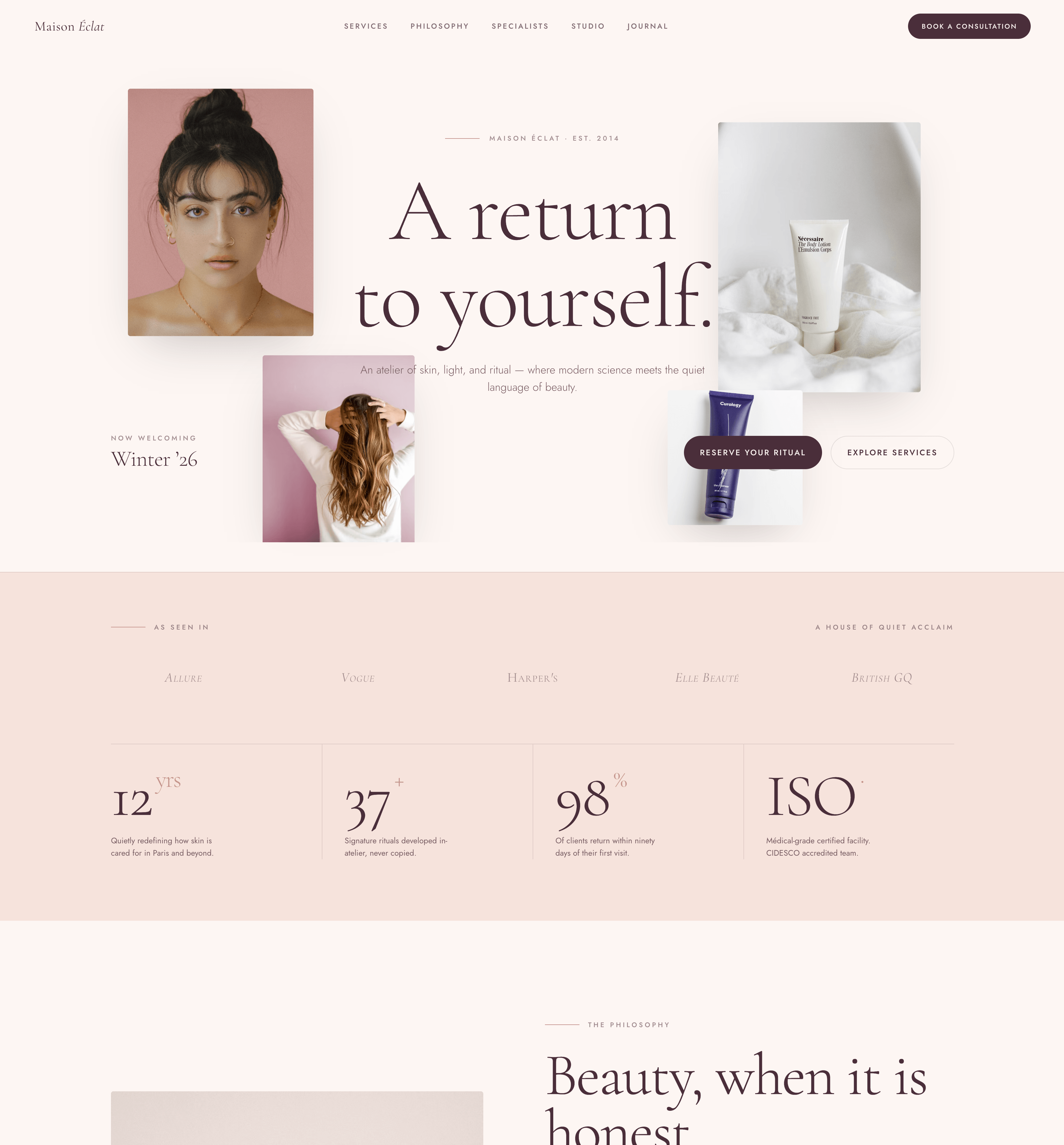 Maison Eclat — Luxury beauty clinic / skincare atelier